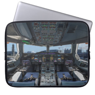  Airbus A380 Cockpit Laptop Sleeve