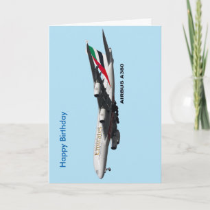 Airbus A380 for Birthday-greeting-card Card