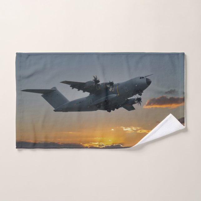 Airbus A400M At Sunset Bath Towel Set (Hand Towel)