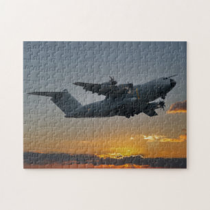 Airbus A400M At Sunset Jigsaw Puzzle