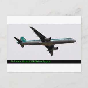 Airbus aircraft image for postcard