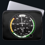 Aircraft Airspeed Indicator Flight Instrument Laptop Sleeve<br><div class="desc">The airspeed indicator also known as the airspeed gauge is an important readout on the aircraft flight instrument panel. It shows true airspeed in knots for the plane. It works by comparing the difference in air pressure from the static port and total pressure from the pitot tube. Makes a great...</div>