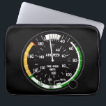 Aircraft Airspeed Indicator Flight Instrument Laptop Sleeve<br><div class="desc">The airspeed indicator also known as the airspeed gauge is an important readout on the aircraft flight instrument panel. It shows true airspeed in knots for the plane. It works by comparing the difference in air pressure from the static port and total pressure from the pitot tube. Makes a great...</div>