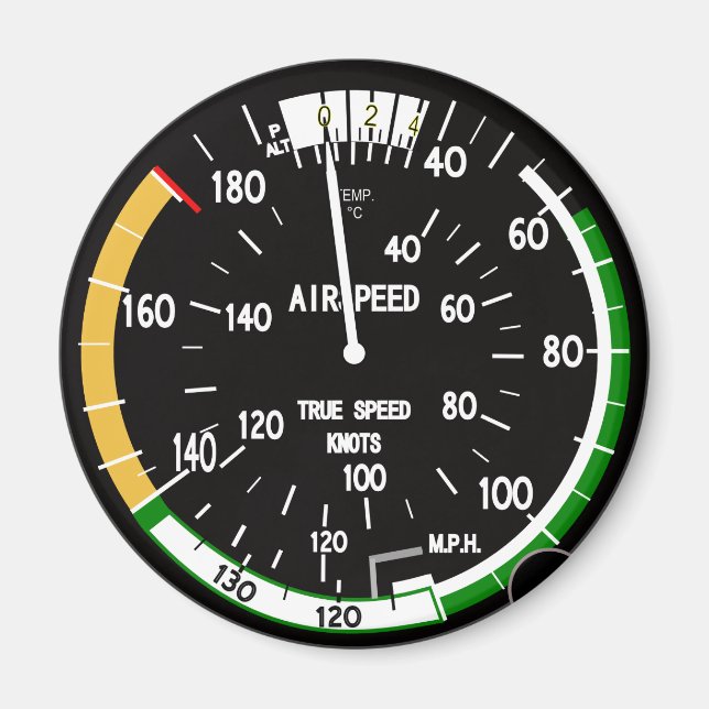 Aircraft Airspeed Indicator Flight Instrument Magnet (Front)