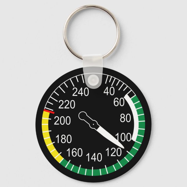 Aircraft Airspeed Indicator Key Ring (Front)