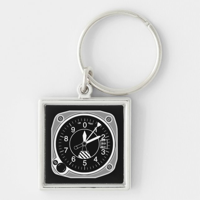 Aircraft Altimeter Instrument Key Ring (Front)