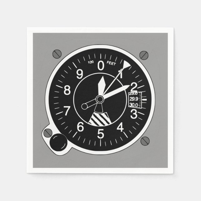Aircraft Altimeter Napkin (Front)