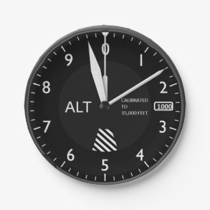 Aircraft Altimeter Paper Plate