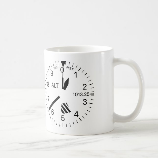 Aircraft Altimeter - Rise and Shine Coffee Mug (Right)