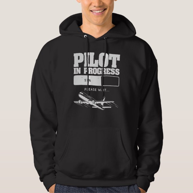 Aircraft Aviation Flying Plane Future Pilot Hoodie (Front)