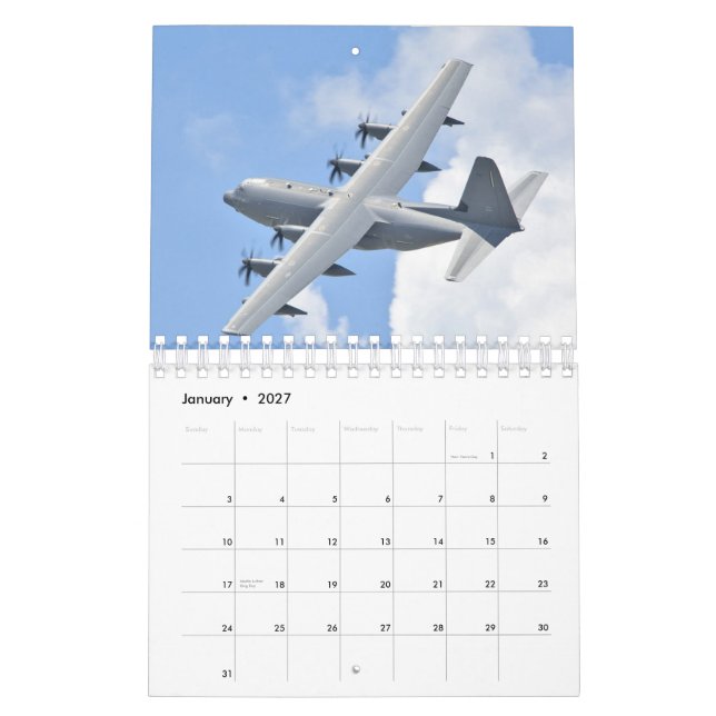 Aircraft Calendar (Jan 2027)