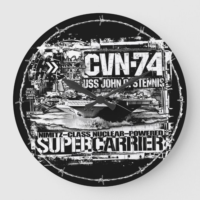 Aircraft carrier Acrylic Wall Clock (Front)