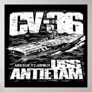 Aircraft carrier Antietam Poster