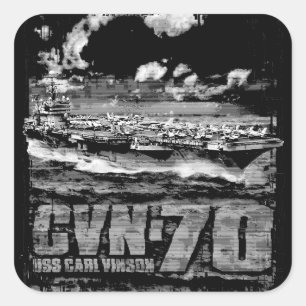 Aircraft carrier Carl Vinson Square Sticker
