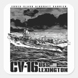 Aircraft carrier CV-16 Square Sticker