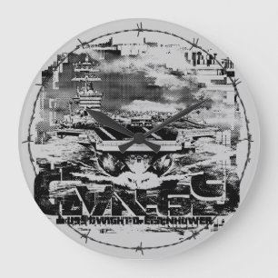 Aircraft carrier D.D.Eisenhower Acrylic Wall Clock