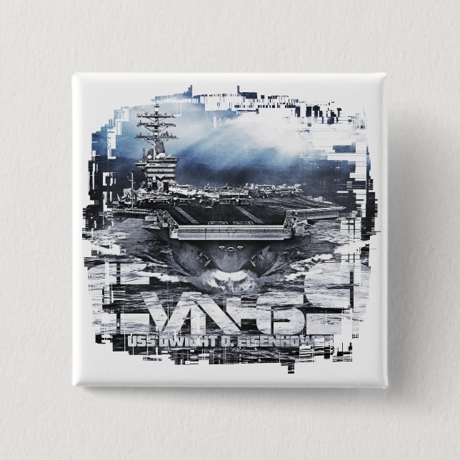 Aircraft carrier Dwight D. Eisenhower Button (Front)
