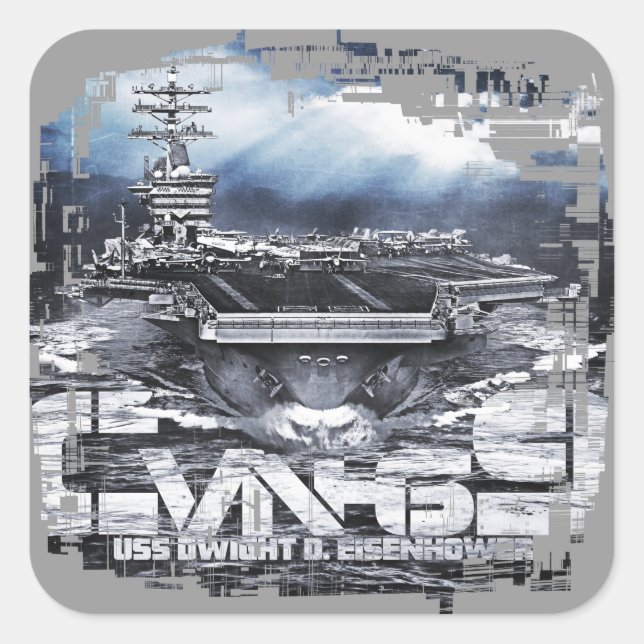 Aircraft carrier Dwight D. Eisenhower Sticker (Front)