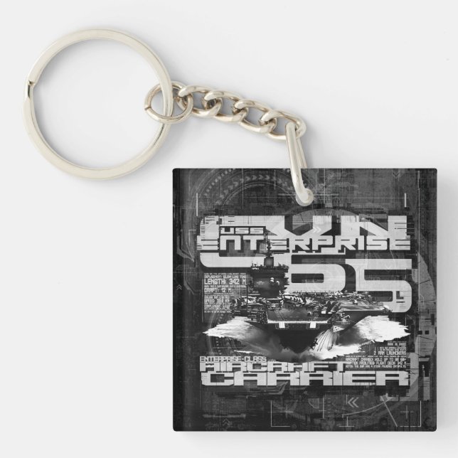 Aircraft carrier Enterprise Acrylic Keychain (Front)