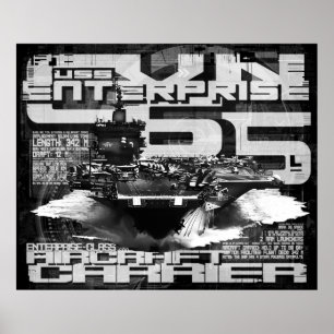 Aircraft carrier Enterprise Poster
