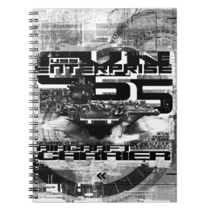 Aircraft carrier Enterprise Spiral Photo Notebook
