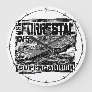 Aircraft carrier Forrestal Acrylic Wall Clock