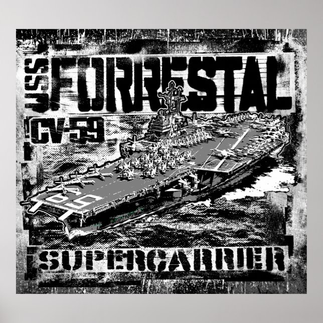 Aircraft carrier Forrestal Poster Poster (Front)