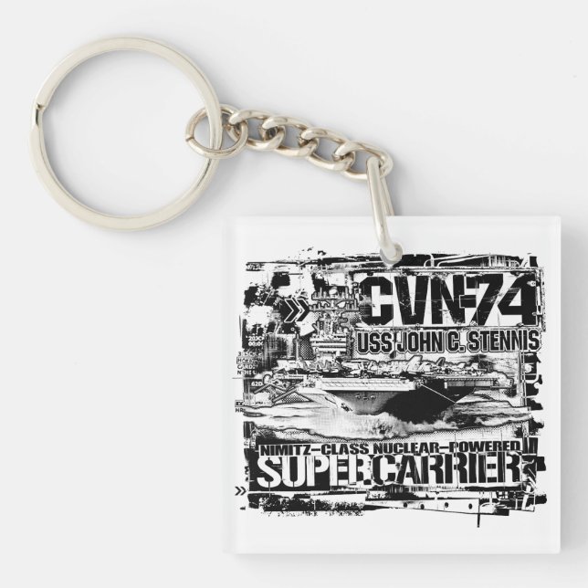 Aircraft carrier John C. Stennis Acrylic Keychain (Front)