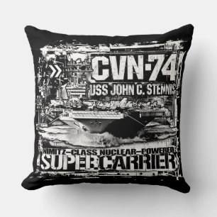 Aircraft carrier John C. Stennis Throw Pillow
