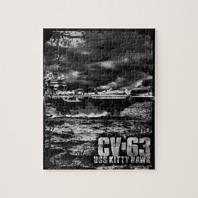 Aircraft carrier Kitty Hawk Jigsaw Puzzle (Vertical)