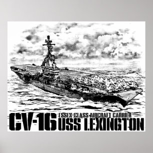 Aircraft carrier Lexington Print