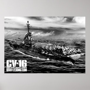 Aircraft carrier Lexington Print