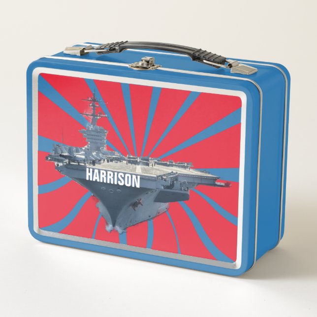 Aircraft Carrier Metal Lunch Box (Front)