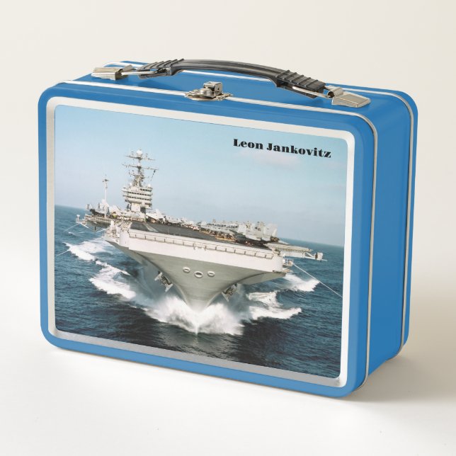 Aircraft Carrier Metal Lunch Box (Front)
