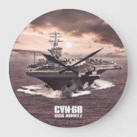 Aircraft carrier Nimitz Aif wallclock