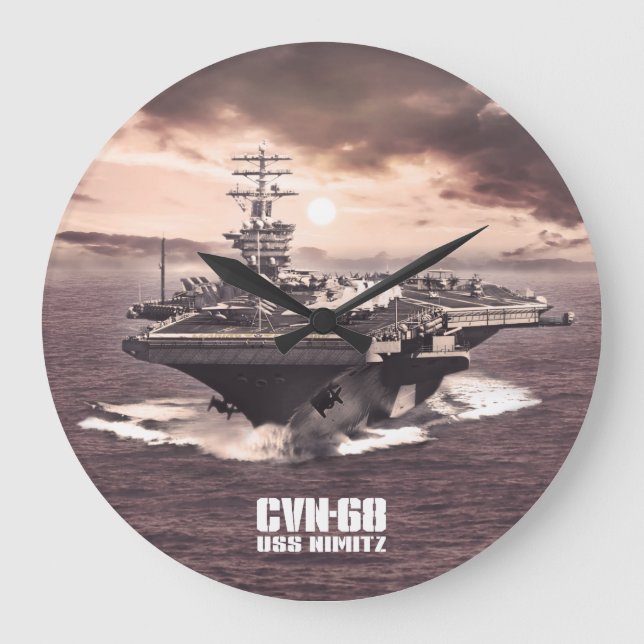 Aircraft carrier Nimitz Aif wallclock (Front)