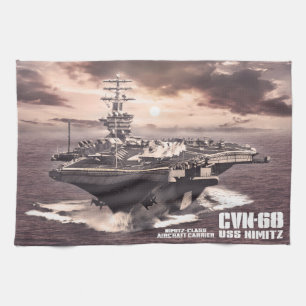 Aircraft carrier Nimitz Dawsonsf kitchentowel Tea Towel