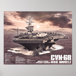 Aircraft carrier Nimitz Print