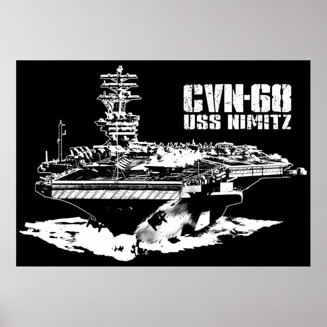 Aircraft carrier Nimitz Print (Front)