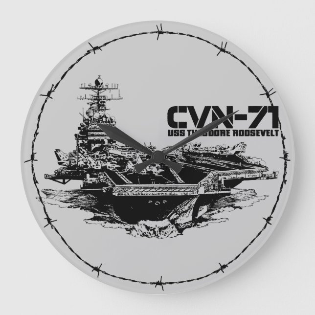 Aircraft carrier Theodore Roosevelt Aif wallclock (Front)
