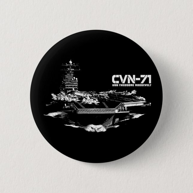 Aircraft carrier Theodore Roosevelt Button (Front)