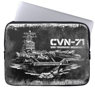 Aircraft carrier Theodore Roosevelt Fuji electron Laptop Sleeve