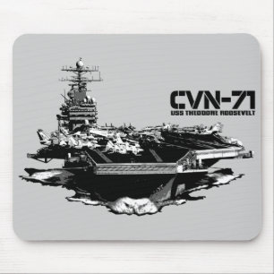 Aircraft carrier Theodore Roosevelt Mousepad