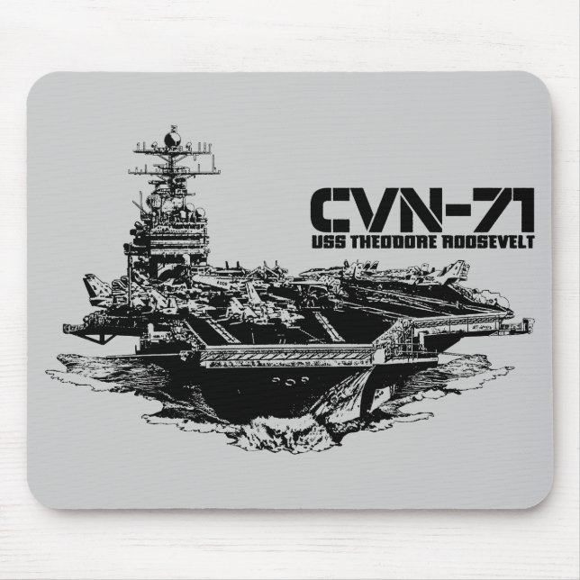 Aircraft carrier Theodore Roosevelt Mousepad (Front)
