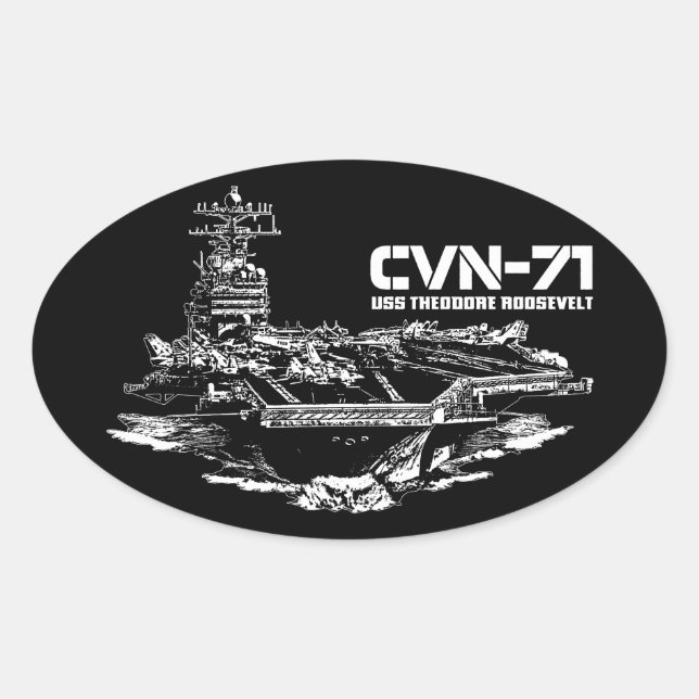Aircraft carrier Theodore Roosevelt Sticker (Front)