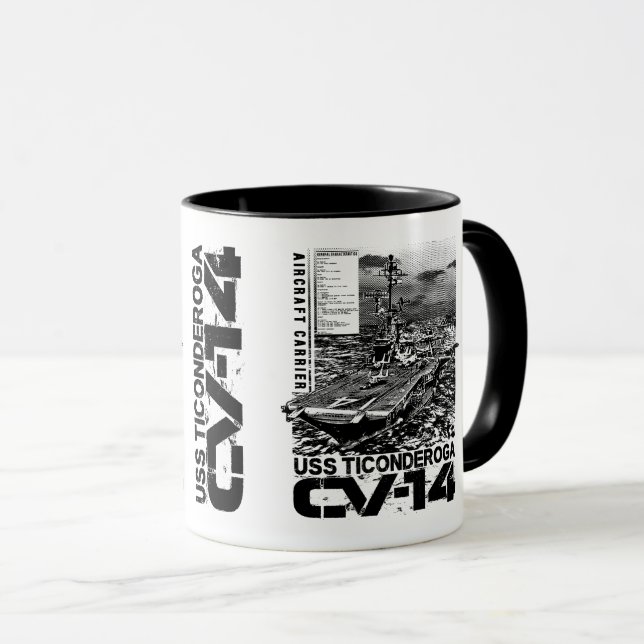 Aircraft carrier Ticonderoga Mug (Front Right)