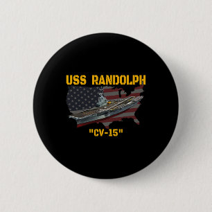Aircraft Carrier Uss Randolph Cv-15 Veterans Day F 6 Cm Round Badge