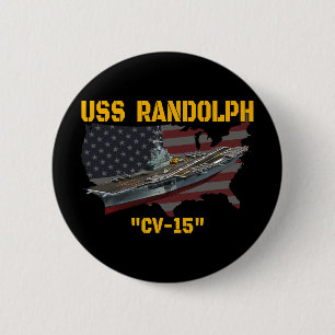 Aircraft Carrier Uss Randolph Cv-15 Veterans Day F 6 Cm Round Badge