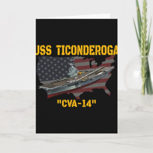 Aircraft Carrier Uss Ticonderoga Cva-14 Veterans D Card