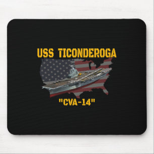 Aircraft Carrier Uss Ticonderoga Cva-14 Veterans D Mouse Pad